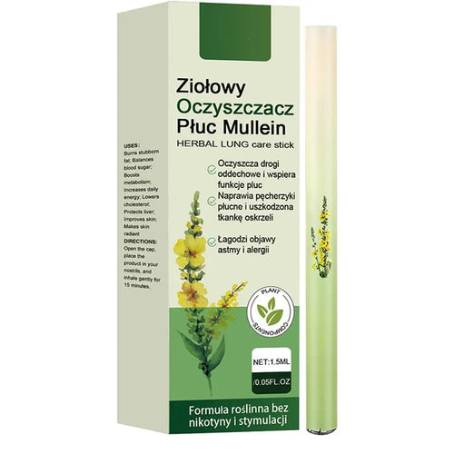 Herbal Diffuser Pen, Detox Diffuser with Mullein, Thyme & Mint for Better Breathing, All Natural Swap - Up to 600 Uses (Varies by Usage), 1 Diffuser, 1 Pack